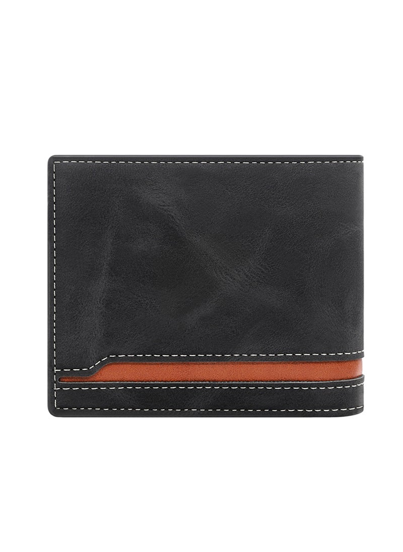 MenBense Business Men's Wallet Short Wallet Card Holder Document Bag 12*9.5*2.5cm - Image 2