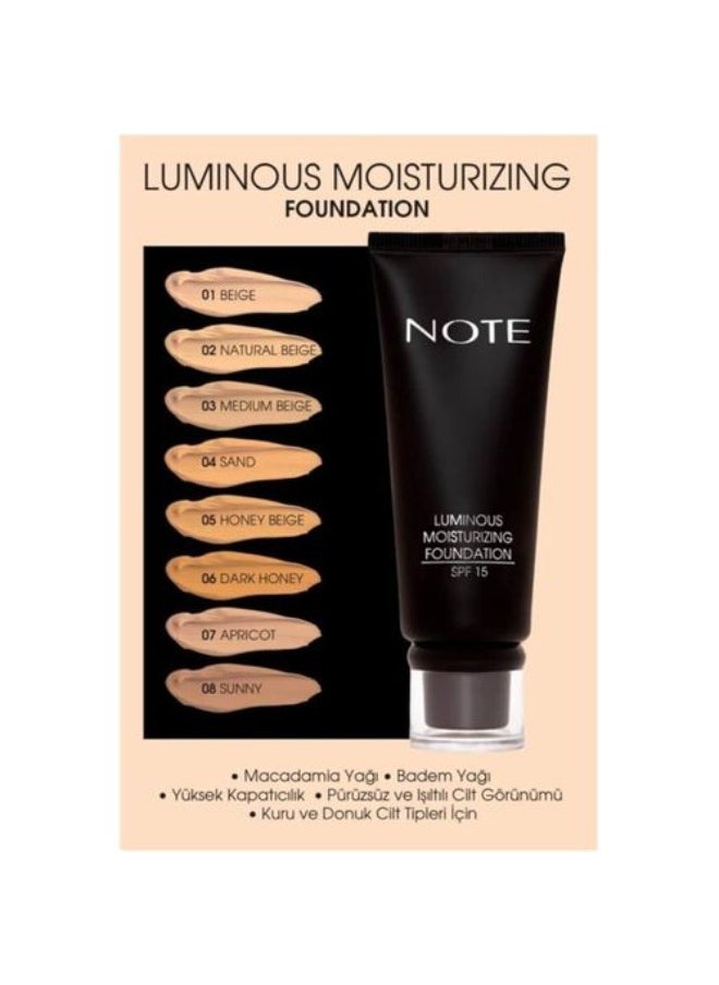 Note Note Luminous Moisturizing Foundation SPF 15 - 05 Honey Beige  - Image 2