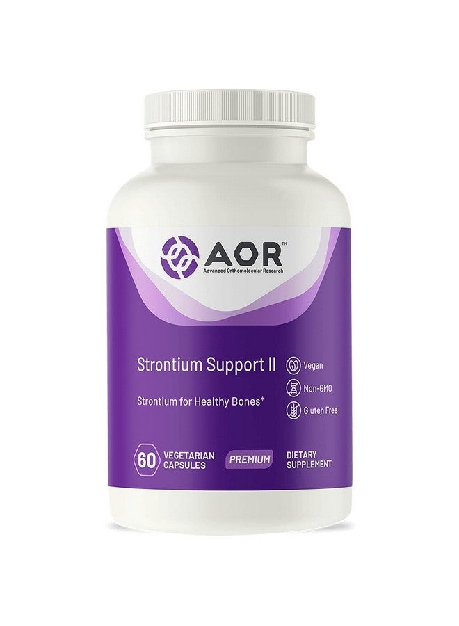 AOR, Strontium Support II, Mineral Support for Bone Health, Vegan, Non-GMO (60 Caps) - Image 1