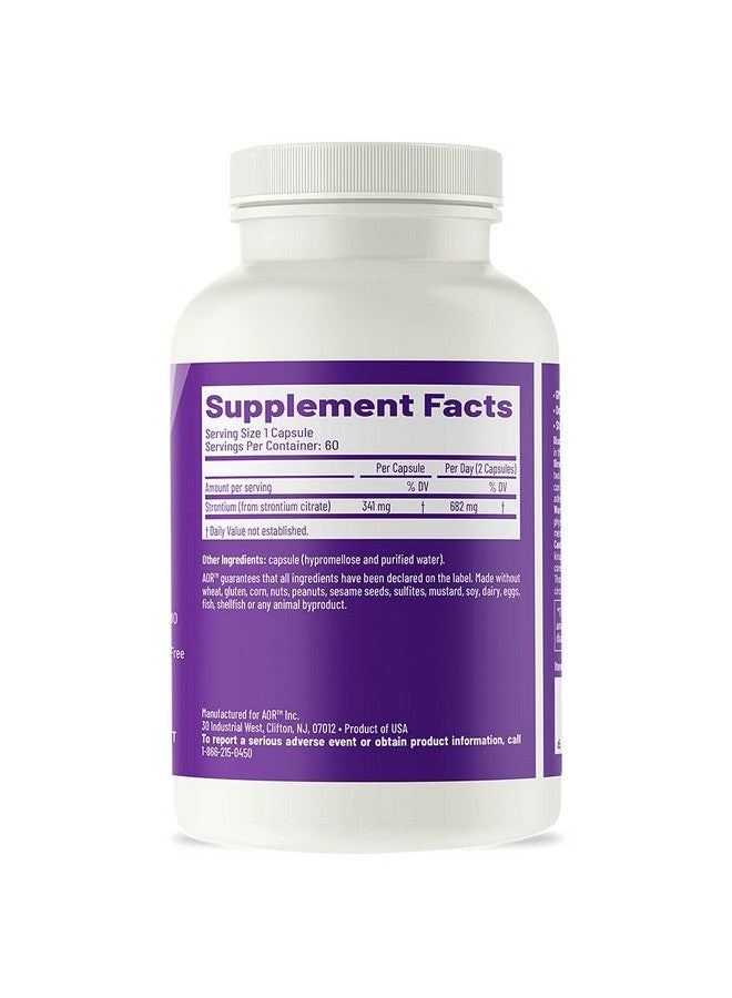 AOR, Strontium Support II, Mineral Support for Bone Health, Vegan, Non-GMO (60 Caps) - Image 3