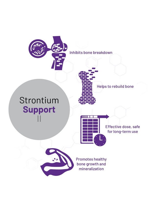 AOR, Strontium Support II, Mineral Support for Bone Health, Vegan, Non-GMO (60 Caps) - Image 4