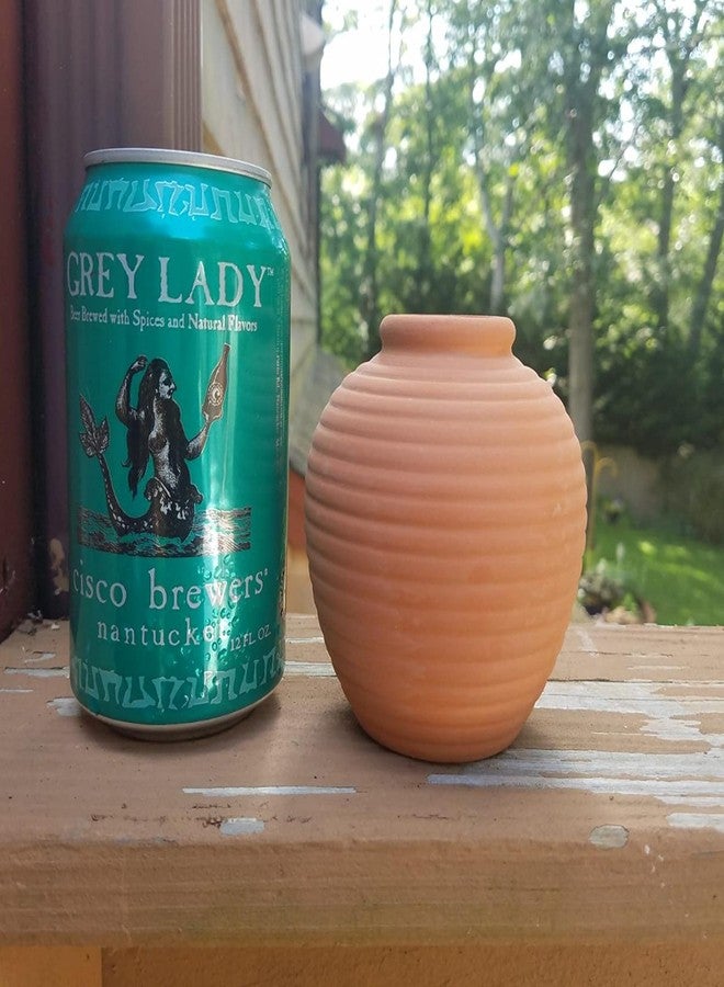 Saim Ceramic Jar Aquarium Decorations Fish Tank Cave Breeding Cones Cave Fish Tank Ornaments for Betta Fish Amano Shrimp Cichlid Bonsai to Play, Hide and Rest, Yellow - Image 4