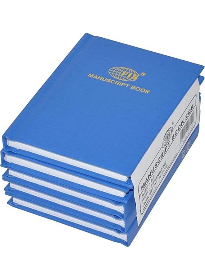 إف اي أس  Fsmna72Q 8 مم مفردة مسطرة 96 ورقة كتب مخطوطة 5 عبوات 2 حجم كواير أزرق - Image 1