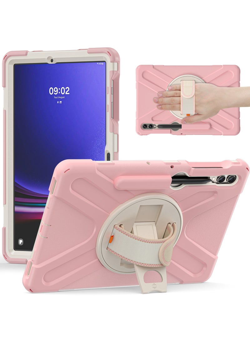 Rock Pow Case For Samsung Galaxy Tab S10 Lite 5G 10.9 inch 2025/S10FE 10.9inch 2025/S9FE 10.9 inch and S9 11inch Case 2023/Tab S8 11 inch 2022/Tab S7 11 inch 2020 Silicone Case with 360 Rotating Kickstand Handle Grip S Pen Holder - Image 1