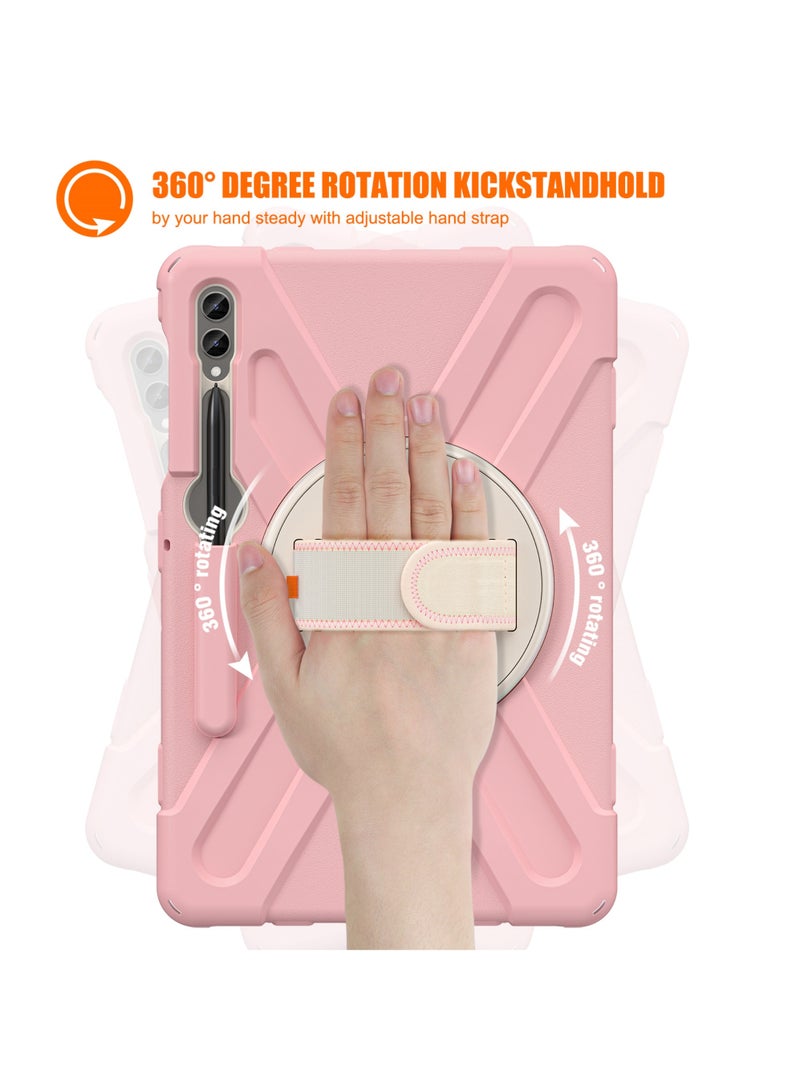 Rock Pow Case For Samsung Galaxy Tab S10 Lite 5G 10.9 inch 2025/S10FE 10.9inch 2025/S9FE 10.9 inch and S9 11inch Case 2023/Tab S8 11 inch 2022/Tab S7 11 inch 2020 Silicone Case with 360 Rotating Kickstand Handle Grip S Pen Holder - Image 4