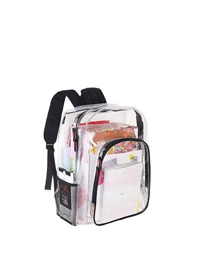 ORiTi - Clear Backpack See Through Backpack Transparent Bookbag Heavy Duty Clear Backpacks for School,Work,Security,College - Image 1