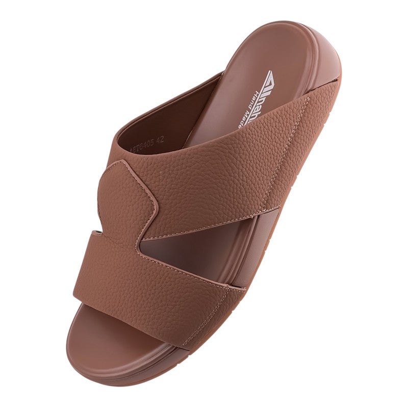 AET A E T Handmade Arabic Sandals For Men | Outdoor Mens Slippers | Everyday Flip Flops Open Toe | Arabic Genuine Leather | New Arabic Design | MultiColor Footbed | Comfortable & LightWeight - Image 3