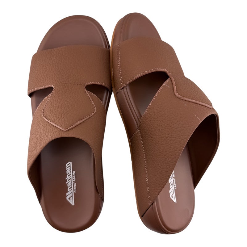 AET A E T Handmade Arabic Sandals For Men | Outdoor Mens Slippers | Everyday Flip Flops Open Toe | Arabic Genuine Leather | New Arabic Design | MultiColor Footbed | Comfortable & LightWeight - Image 2