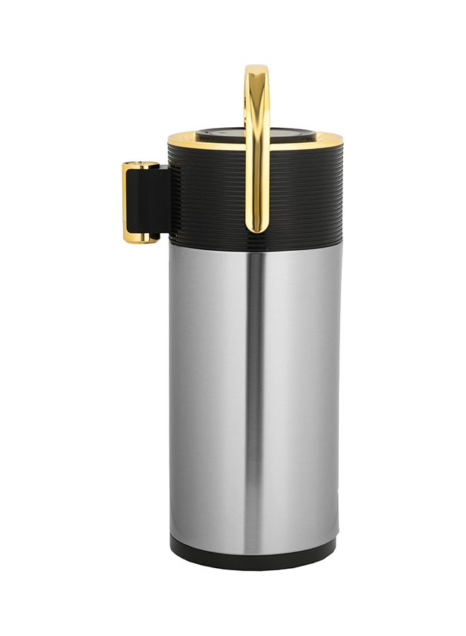 Alsaif Riva Coffee/Tea Flask ,Stainless Steel And Features An Easy Pump Action Pouring System, Stable Base, A Comfortable Handle,  2.2 Liters,Black/Gold. - Image 2