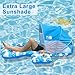 COOLCOOLDEE Inflatable Pool Float with UPF 50 Sunshade CanopyExtra Large Pool Lounger Float for Adult with HeadrestCup Holder - Image 4
