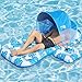 COOLCOOLDEE Inflatable Pool Float with UPF 50 Sunshade CanopyExtra Large Pool Lounger Float for Adult with HeadrestCup Holder - Image 3