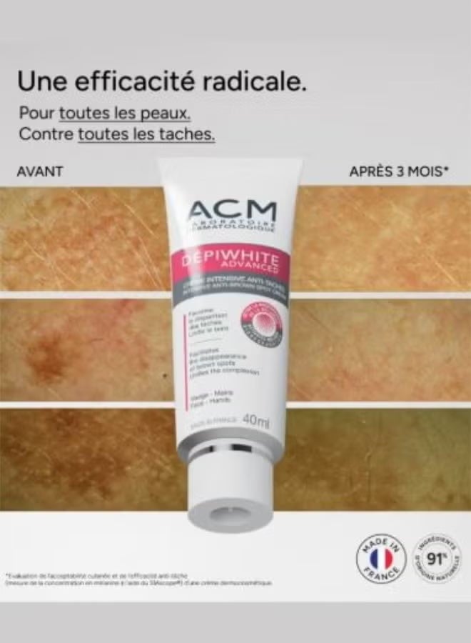 ACM Laboratoire dermatologique ACM Depiwhite Advanced Cream - Intensive Dark Spot Corrector & Brightening Moisturizer, 40ml - Reduces pigmentation and evens out skin tone - Image 2