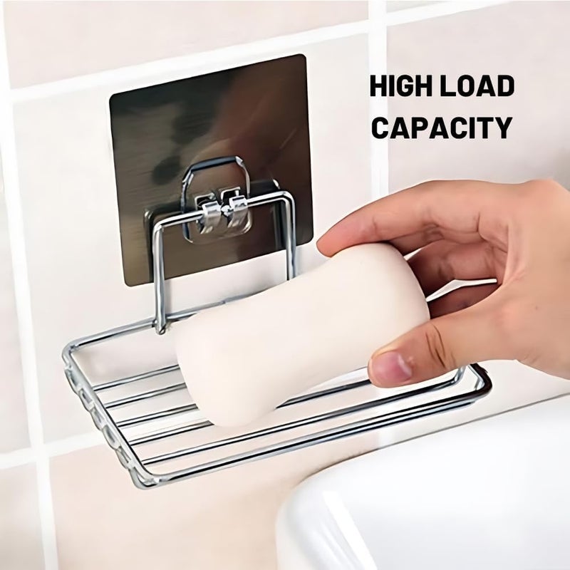 Glitzn Magic Plastic Self Adhesive Sticker Wall Hook Multi-Surface Damage-Free Hooks for Hanging Bathroom Self Corner Shelves Hook Kitchen (6 PCS) - Image 5