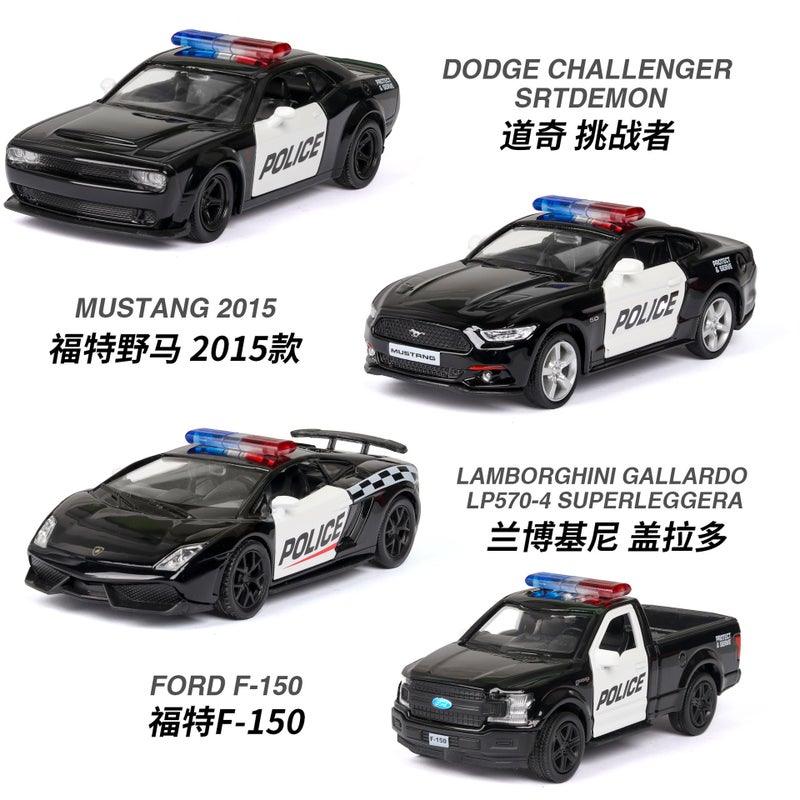 (Boxed) Simulation 1 To 36 American Mustang Rambo Police Car Children'S Toys Alloy Car Model Baking Accessories - Image 2
