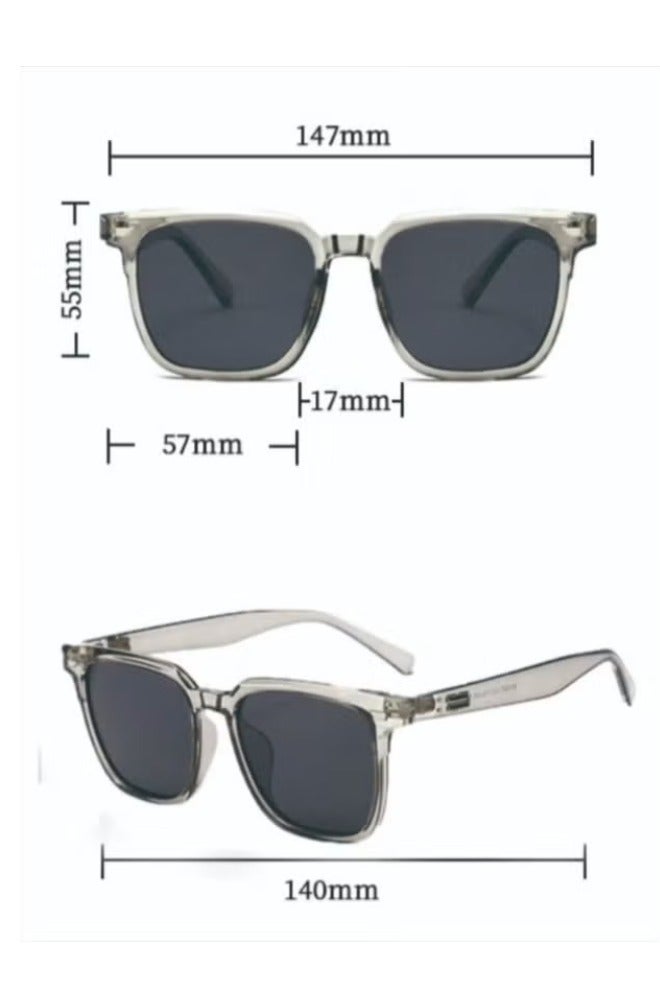 Polarized Aviator Sunglasses for Men Women, UV400 Protection Sun Glasses TR Fashion Anti-Glare Sun Shades for Driving, Fishing, Traveling (Transparent Gray Frame) - Image 4