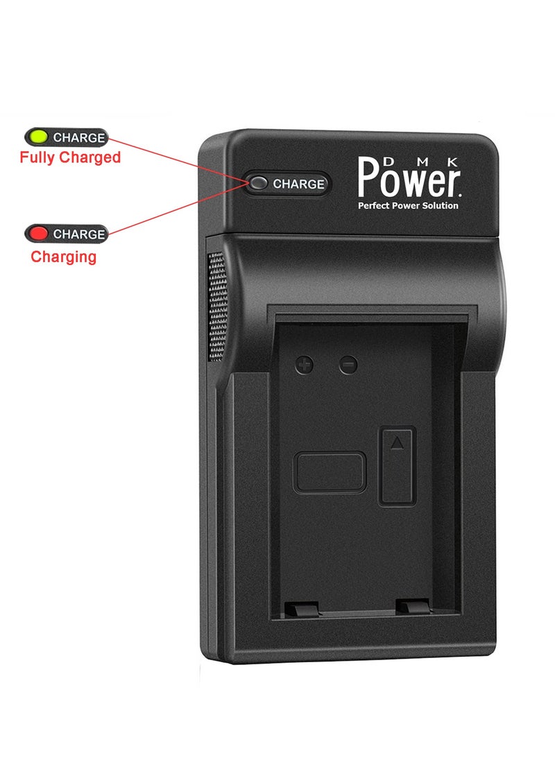 DMK Power - DMK Power NP-BN1 800mAh Battery and Single Slot Usb Charger Compatible with Sony DSC-QX10, DSC-QX30, DSC-QX100, DSC-TX100V, DSC-TX200V, DSC-W800, DSC-W810, DSC-W830, ect, - Image 1
