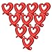 Soochat Red Heart Balloons Heart Shape Foil Mylar Helium Balloon for Valentines Day Wedding Party Decorations 10 Pcs - Image 2