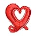 Soochat Red Heart Balloons Heart Shape Foil Mylar Helium Balloon for Valentines Day Wedding Party Decorations 10 Pcs - Image 4