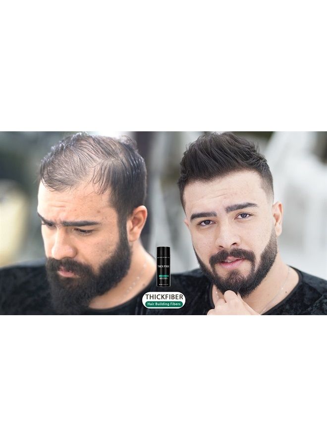 Thick Fiber THICK FIBER Hair Fibers for Thinning Hair & Bald Spots (BLACK) - 25g Bottle - Conceals Hair Loss in Seconds - Hair Powder for Women & Men  - Image 2