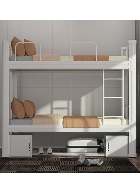 Double Decker Bunker Bed Sturdy Metal Frame, Space-Saving Design