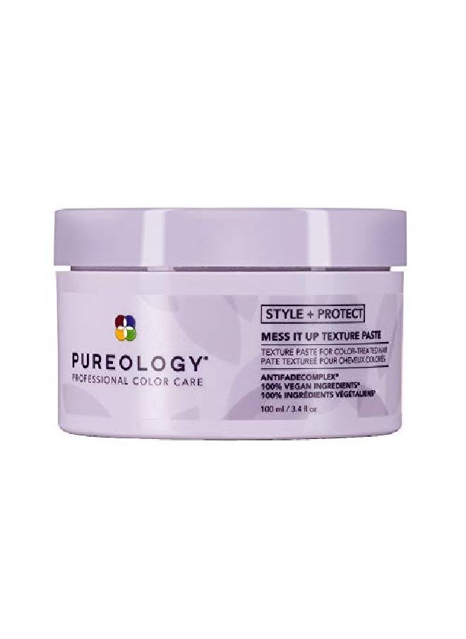 PUREOLOGY ألوان + حماية معجون قوام messy ؛ للشعر المعالج بالألوان ؛ تثبيت متوسط القوام واللمعان ؛ خالي من الكبريتات ؛ نباتي ؛ عبوة محدثة ؛ ٣٤ أونصة سائلة ؛  - Image 1