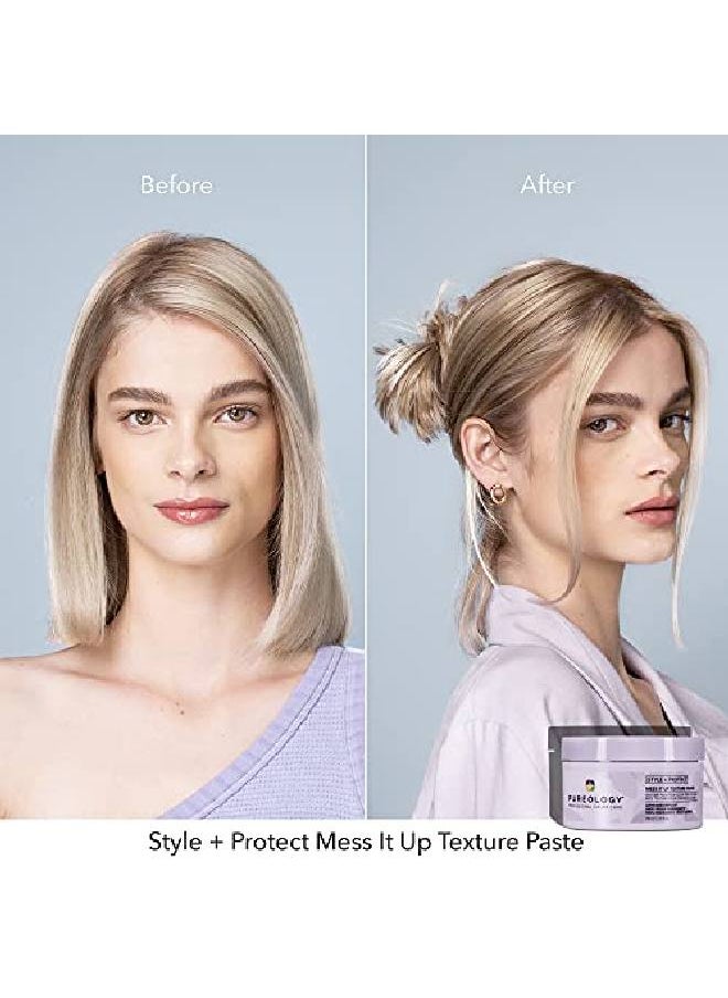 PUREOLOGY ألوان + حماية معجون قوام messy ؛ للشعر المعالج بالألوان ؛ تثبيت متوسط القوام واللمعان ؛ خالي من الكبريتات ؛ نباتي ؛ عبوة محدثة ؛ ٣٤ أونصة سائلة ؛  - Image 4