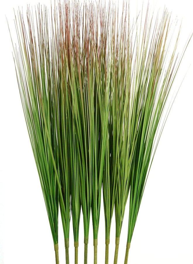 Antspirit 8pcs 27" Outdoor Artificial Plants Faux Onion Grass Artificial Tall Grass Plants Outdoor Faux Fake Grass Greenery Fake Shrubs Plant (8, Green) - Image 1