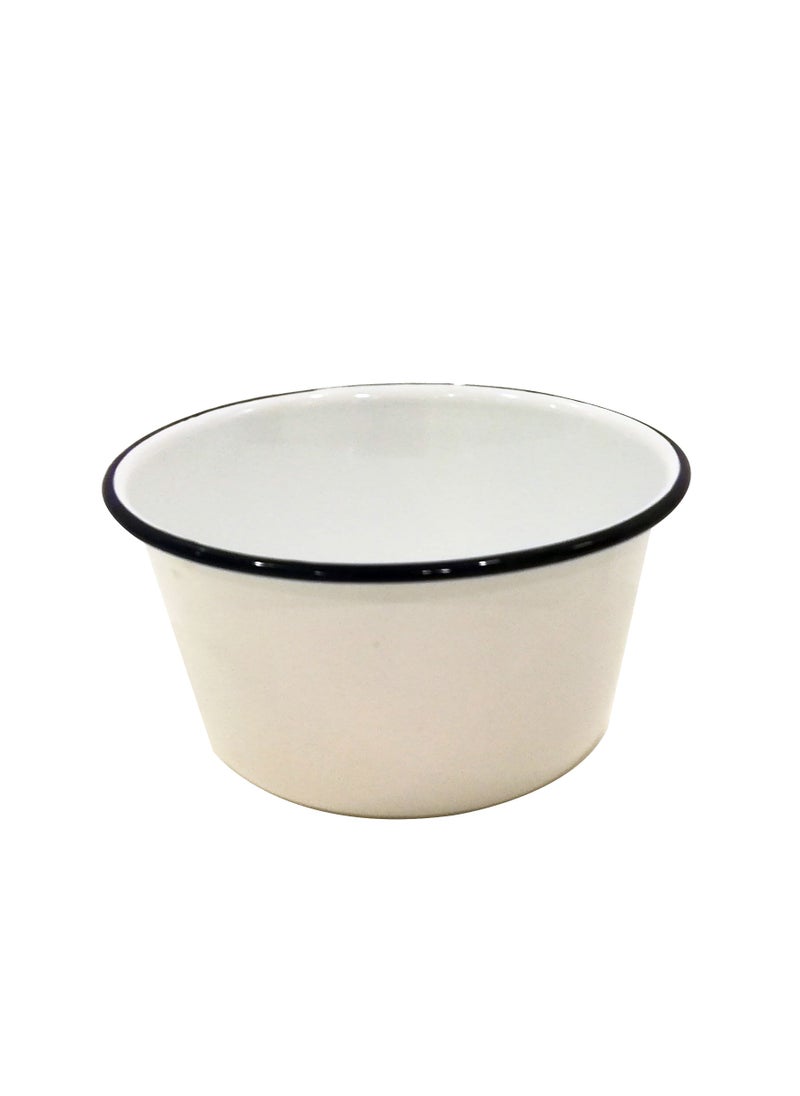 Alsaif home 18 cm round white pot - Saif Home 
