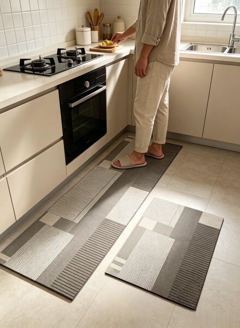 Aimayapet Kitchen Rugs Mats,40*60cm/40*120cm Diatom Mud Floor Mat, Non-Slip Waterproof Kitchen Rug, Geometric Pattern Quick Dry Kitchen Mat, Anti-Slip Carpet for Sink Laundry Super Absorbent Comfortable Entrance Doormat - Image 4