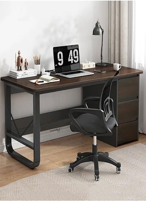 Computer Desk,Gaming Desk,Home Office Desk with Storage Cabinet,100 * 50 * 73CM Study Table with BookShelf,Work Writing Reading Desk,Executive Desk,Laptop PC Desk,Home Office Workstation(Chair not Included)