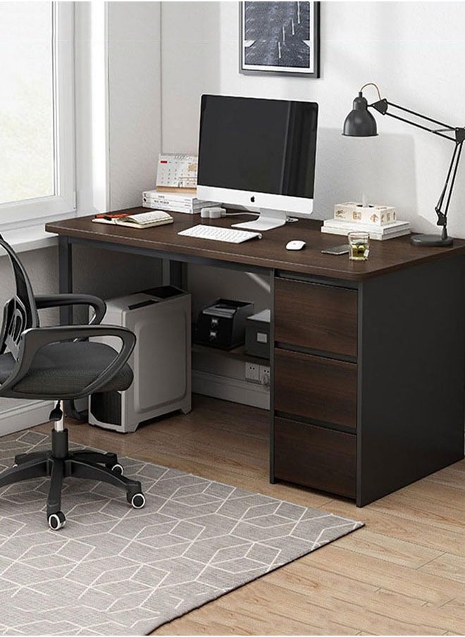 Computer Desk,Gaming Desk,Home Office Desk with Storage Cabinet,100 * 50 * 73CM Study Table with BookShelf,Work Writing Reading Desk,Executive Desk,Laptop PC Desk,Home Office Workstation(Chair not Included)