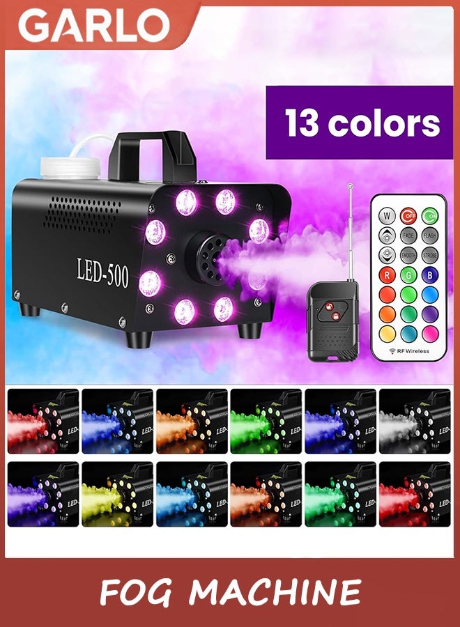 جارلو آلة الضباب ، آلة الدخان مع 8 أضواء LED ملونة تأثير ، الضباب مع التحكم عن بعد اللاسلكي ، آلة الضباب الداخلية في الهواء الطلق لهالوين ، الحفلة ، حفل الزفاف ، مرحلة دي جي - Image 3