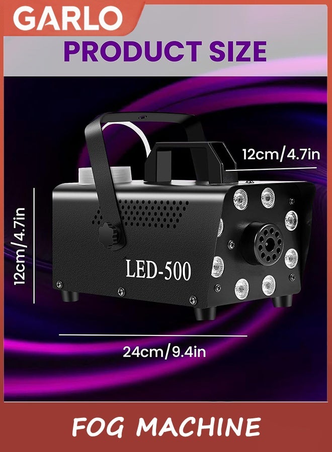 جارلو آلة الضباب ، آلة الدخان مع 8 أضواء LED ملونة تأثير ، الضباب مع التحكم عن بعد اللاسلكي ، آلة الضباب الداخلية في الهواء الطلق لهالوين ، الحفلة ، حفل الزفاف ، مرحلة دي جي - Image 4