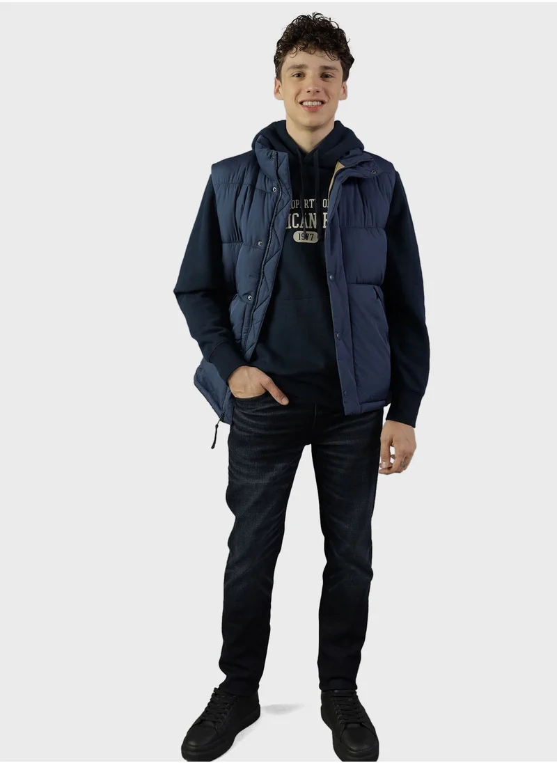 American Eagle Zip Through Puffer Jacket