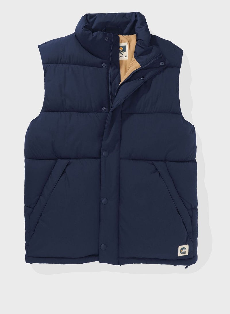 American Eagle Zip Through Puffer Jacket - Image 3