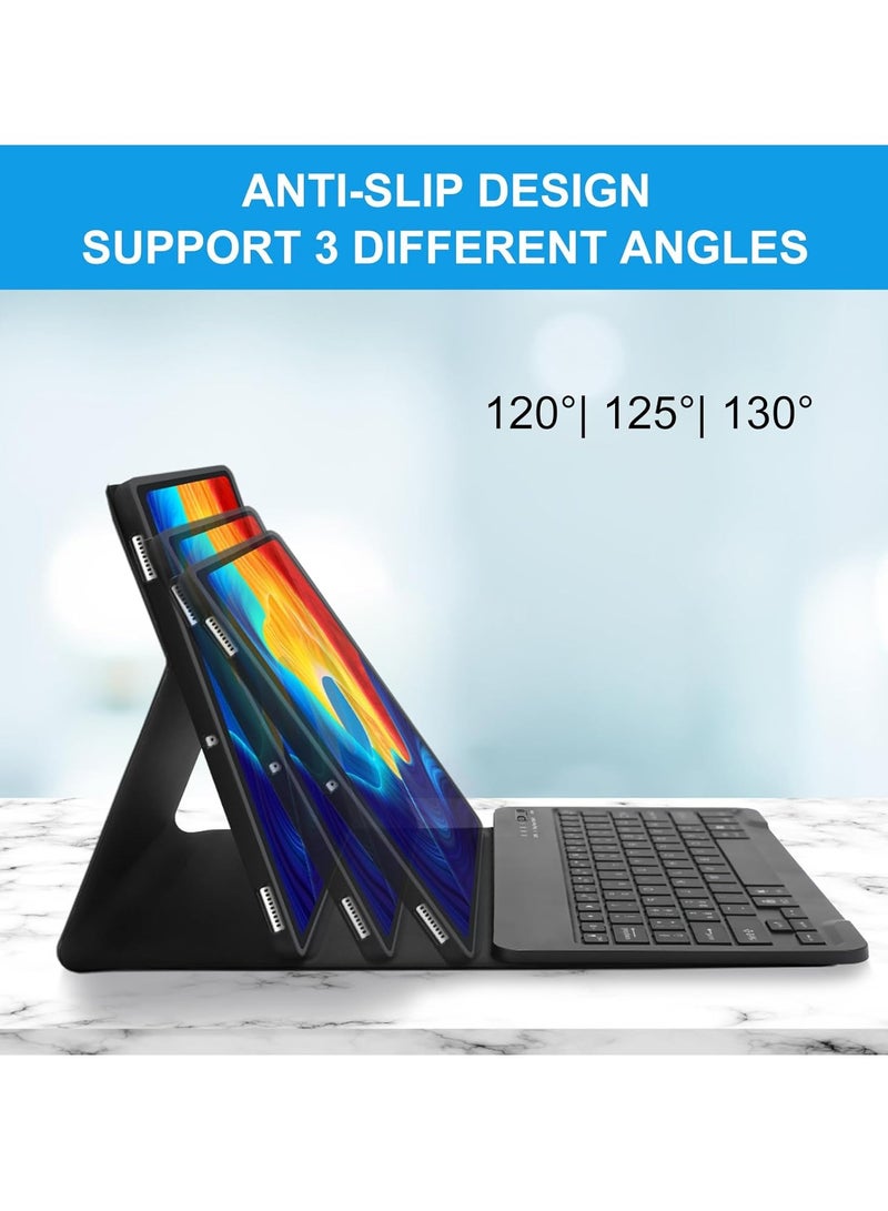 TIGER Samsung Galaxy Tab S8 Plus/S7 FE/S7 Plus 12.4” Keyboard Case | Magnetic Detachable Bluetooth Keyboard with Protective Stand Cover | S Pen Charging Support for Tab S8+ 2022, S7 FE 2021, S7+ 2020, Black - Image 5