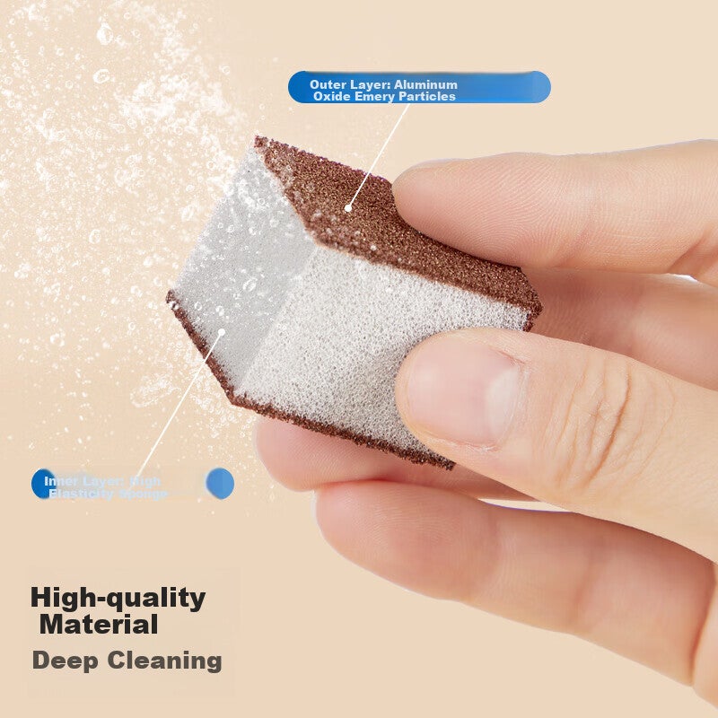 Wuyuehua Diamond Sand Sponge 10*7cm*5 Pieces Kitchen Pot Bottom Cleaning Scrubber Stain Remover Rust Removal Pot Scrubber Non-Shedding Scouring Pad - Image 1