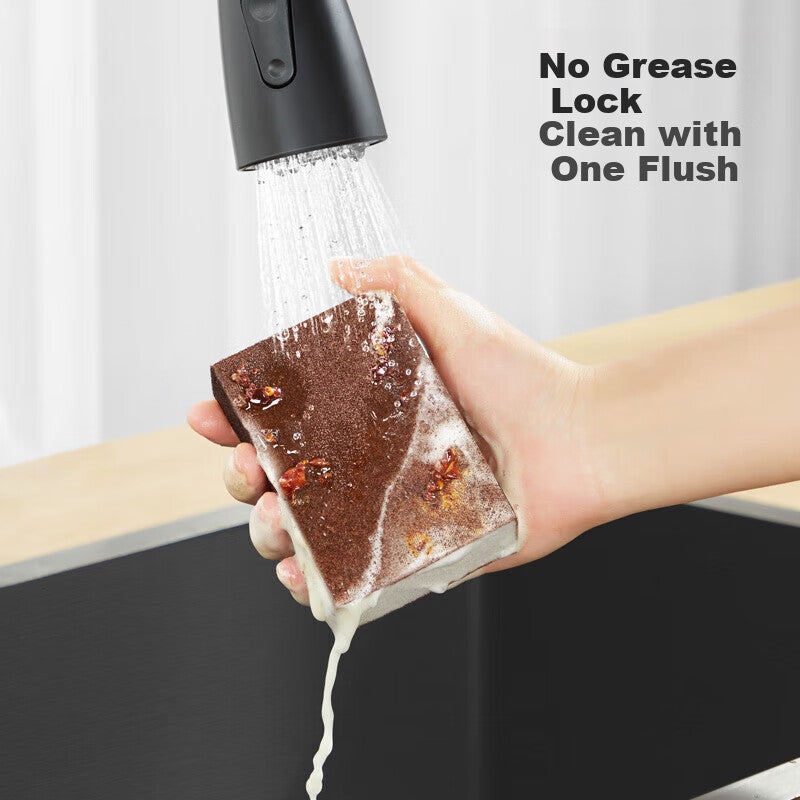 Wuyuehua Diamond Sand Sponge 10*7cm*5 Pieces Kitchen Pot Bottom Cleaning Scrubber Stain Remover Rust Removal Pot Scrubber Non-Shedding Scouring Pad - Image 5