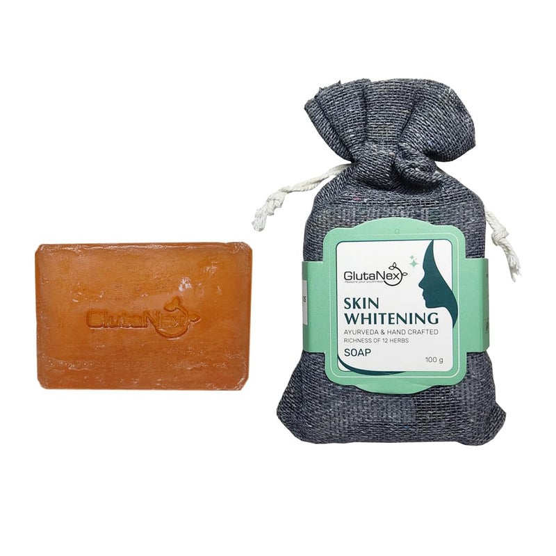 GlutaNex Skin Whitening Soap Ayurveda and Hand Crafted Richness of 12 Herbs Handcrafted Ayurvedic Infused with Powerful for Natural Radiance the Potency Potent Enriched Pack of 6 Pack of 6 - Image 2