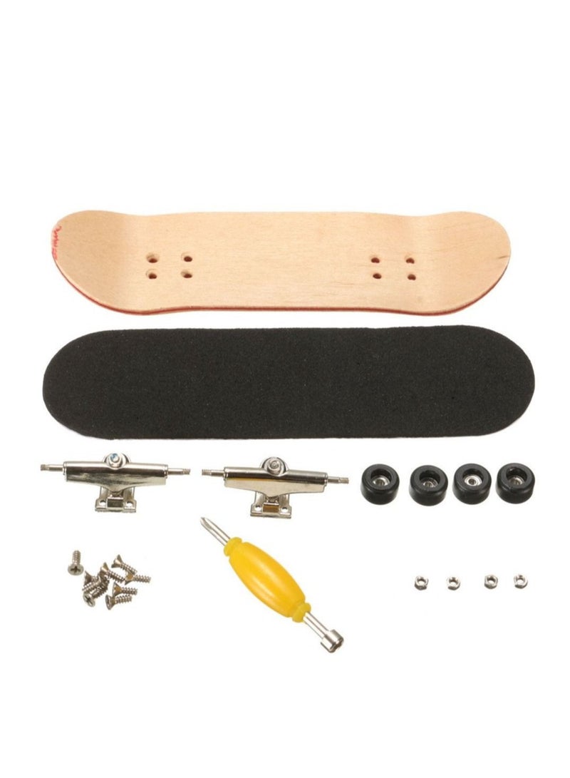 KASTWAVE Finger Skateboard, Alloy Mini Skateboard Deck with Pro Fingerboard Tools and Anti-Slip Pu Pad, Pressure Gifts for Children Teens Adults (Black) - Image 2