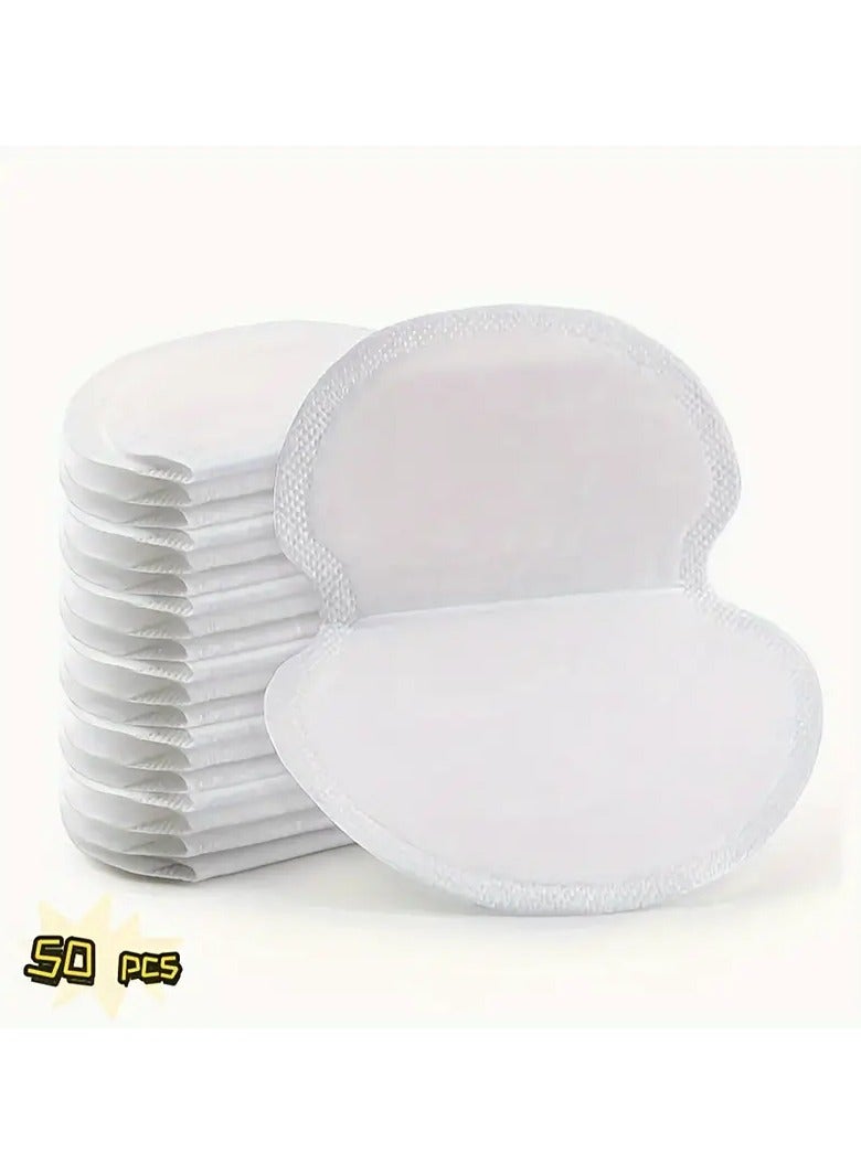 Generic 50 PCS Underarm Sweat Pads -PREMIUM QUALITY Fight Hyperhidrosis for Men and Women Comfortable, Non Visible, Extra Adhesive, Disposable Dress Guards/Shields, Non Sweat Armpit Protection  - Image 2