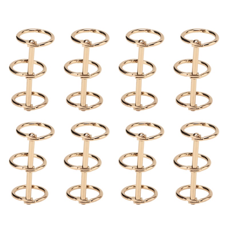 Metal Binder Rings: Gold Electroplated Shiny Metal 300° Foldable - Reusable Holds 100 Sheets for School Office Craft Planner DIY Supplies - Image 5
