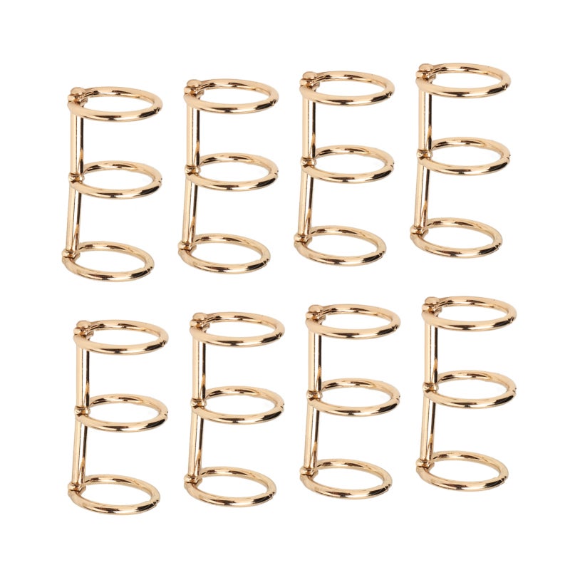 Metal Binder Rings: Gold Electroplated Shiny Metal 300° Foldable - Reusable Holds 100 Sheets for School Office Craft Planner DIY Supplies - Image 3