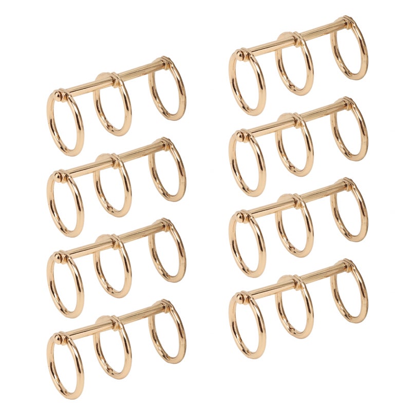 Metal Binder Rings: Gold Electroplated Shiny Metal 300° Foldable - Reusable Holds 100 Sheets for School Office Craft Planner DIY Supplies - Image 4