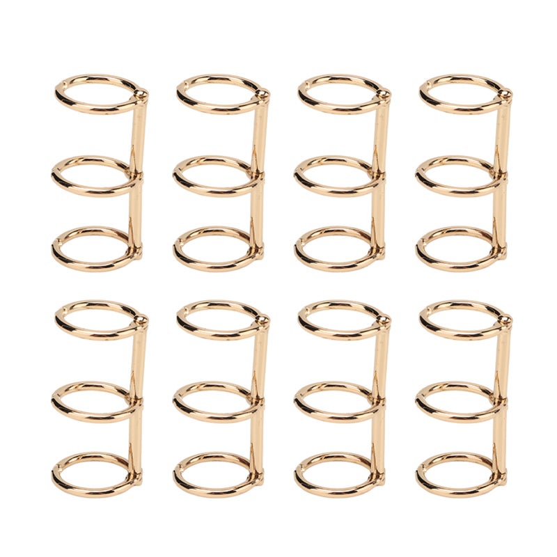 Metal Binder Rings: Gold Electroplated Shiny Metal 300° Foldable - Reusable Holds 100 Sheets for School Office Craft Planner DIY Supplies - Image 1