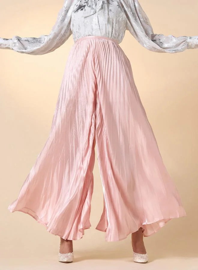 ايكونيك بنطلون بلازو بخصر مرن وطيات من آيكونيك