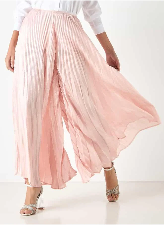 Iconic Iconic Pleated Palazzo Pants with Flexi Waist