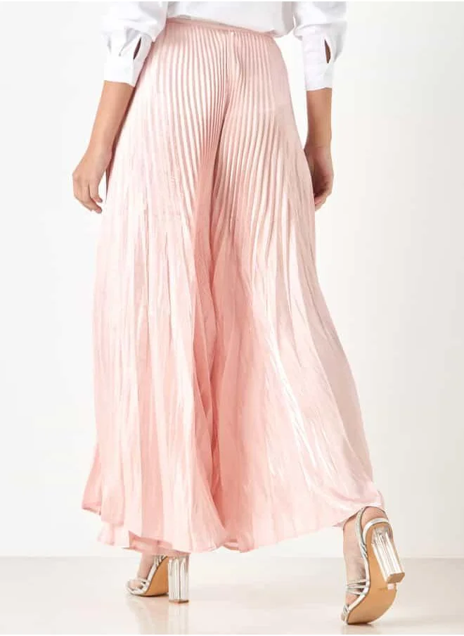 Iconic Iconic Pleated Palazzo Pants with Flexi Waist