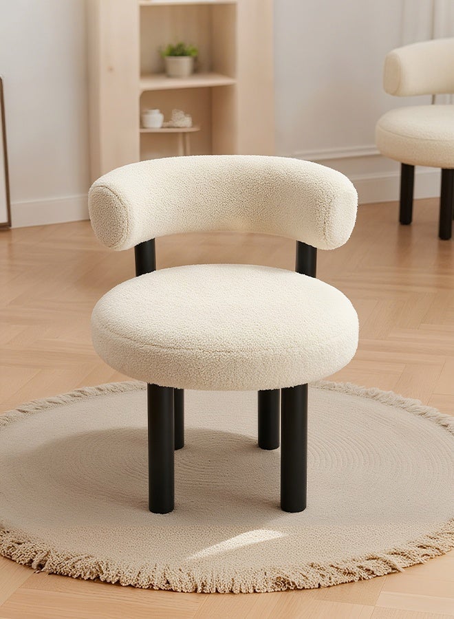 شاربدو كرسي مكياج لغرفة النوم، كرسي تزيين، مقعد تزيين من جلد الخراف لغرفة النوم الرئيسية 42*50*72 سم - Image 5