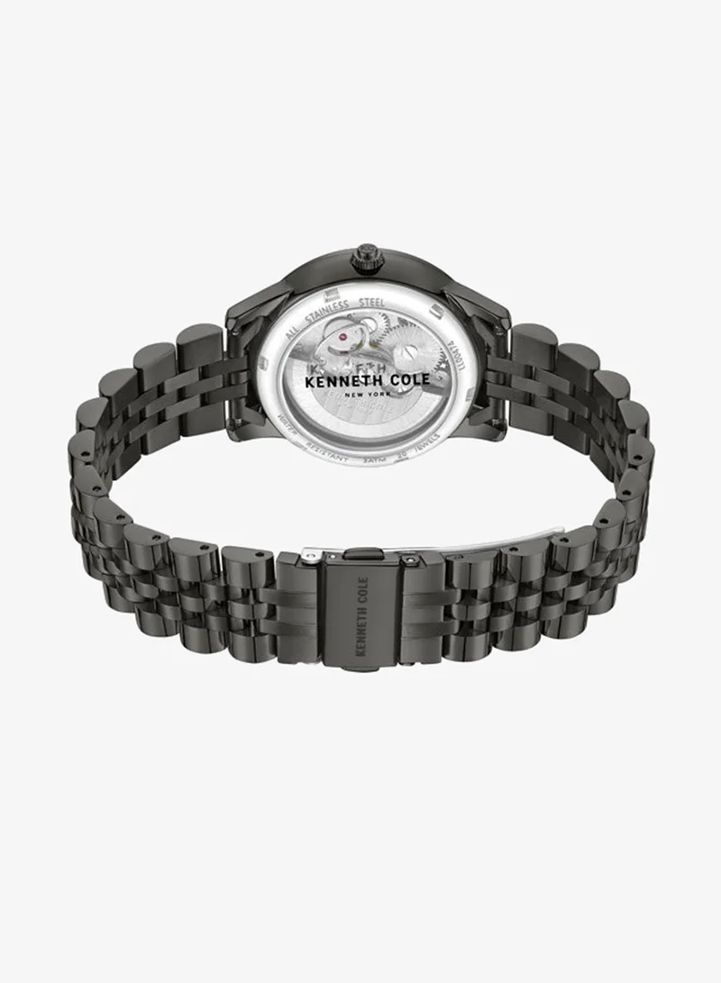 Kenneth Cole New York  Gunmetal Dial and Gunmetal Stainless Steel Bracelet Automatic Watch for Women 36mm for Women | Best Price UAE
